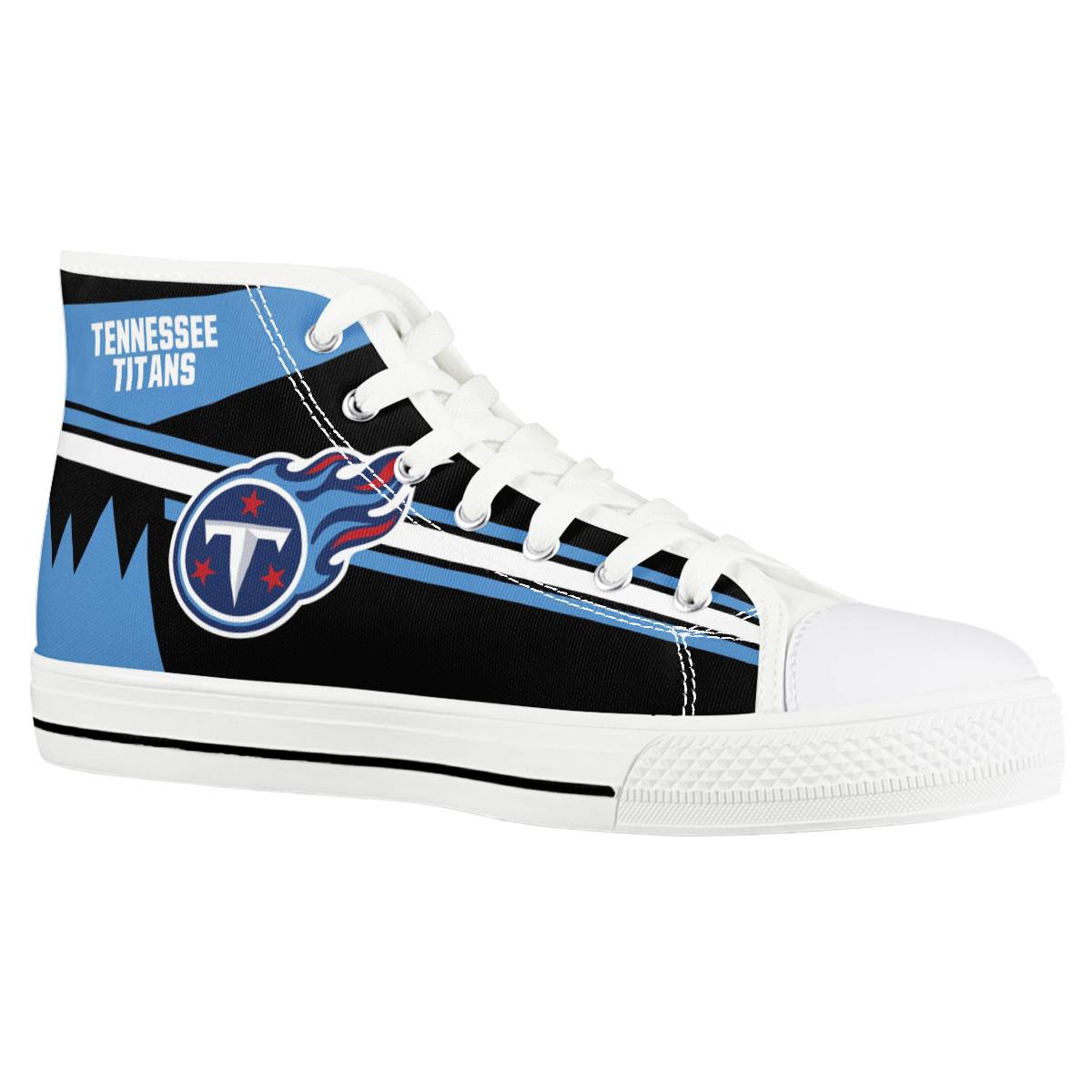 Women's Tennessee Titans High Top Canvas Sneakers 001